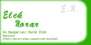 elek morar business card